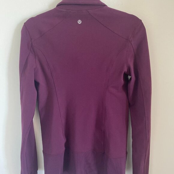 Lululemon Women Plum Nice Asana Jacket Stripes Size Tag Missing - Picture 4 of 12